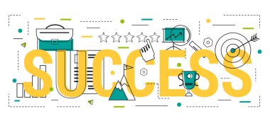 Hat sanatı Concept - harfler başarı