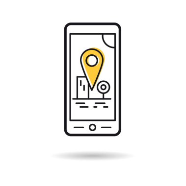 Satırı simgesi - dokunmatik ekran web navigasyon