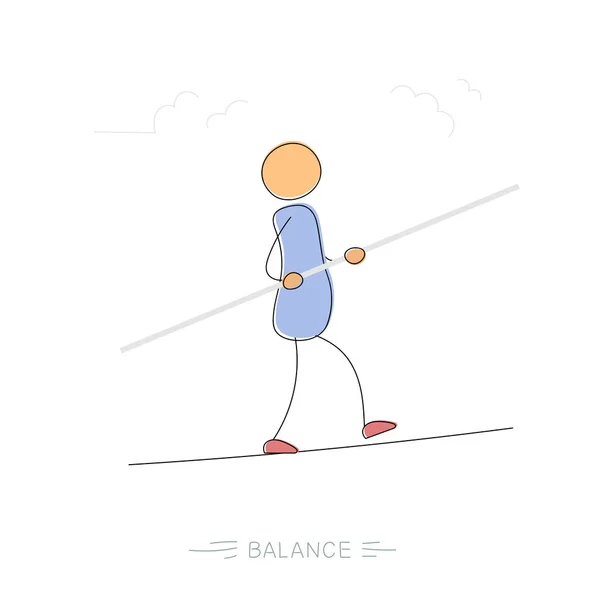 Άνθρωπος με ισορροπία — Διανυσματικό Αρχείο