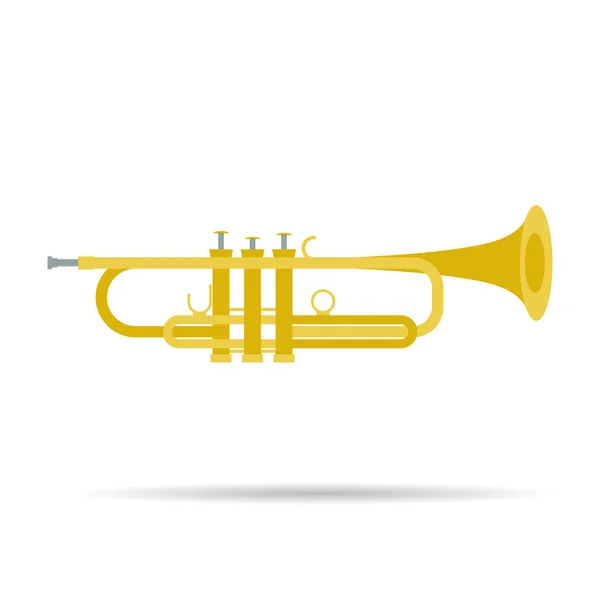 Icono de trompeta plana aislada — Vector de stock
