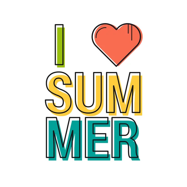 I love summer - Webposter — Stockvektor