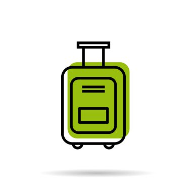 Satırı simgesi - bavul bir tatil gezisi için