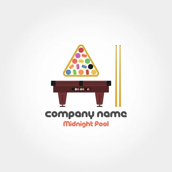 Midnight pool - company name — Stock Vector