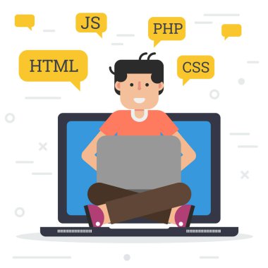 Bilgisayar üzerinde çalışan programcı