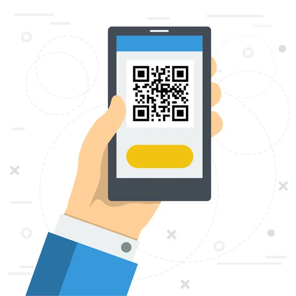 Toegang tot de website door de qr-code — Stockvector