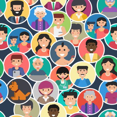 İnsanların yüzleri ile Seamless Modeli