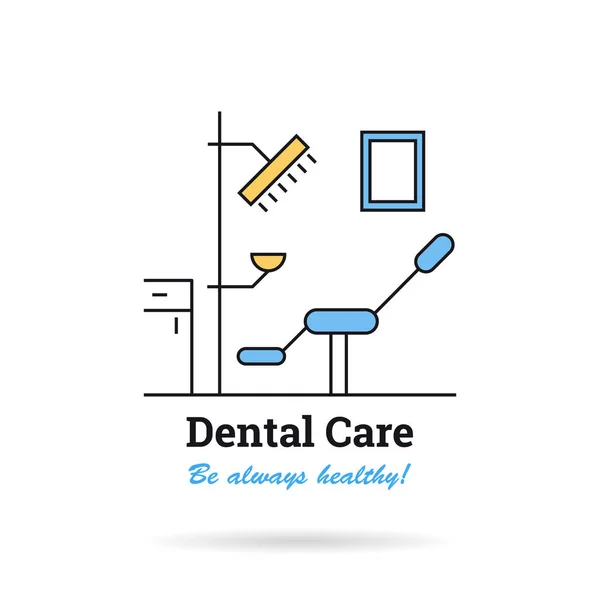 Logotipo linear - consultório odontológico —  Vetores de Stock