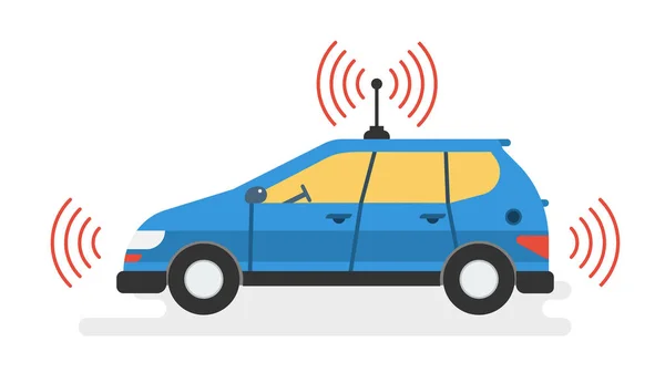 Moderno auto conducción coche — Archivo Imágenes Vectoriales