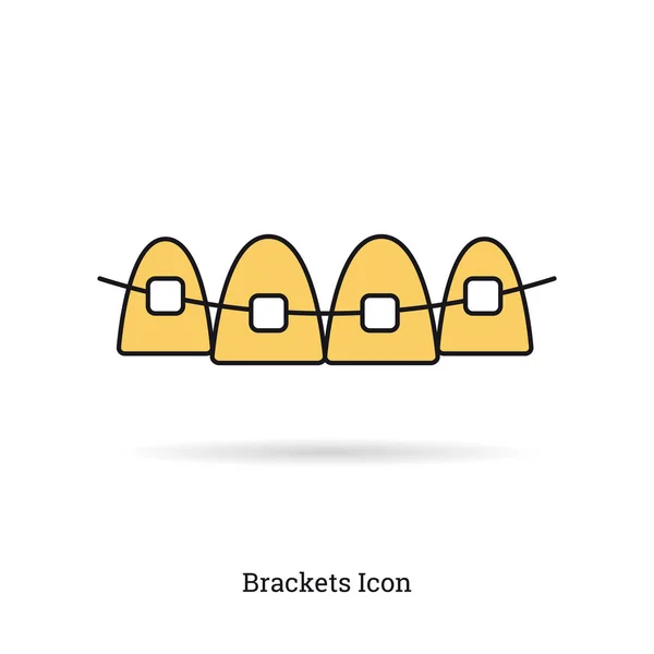 Icône isolée linéaire - Icône Braces — Image vectorielle