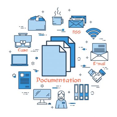 Yuvarlak belgelerine kavramı mavi