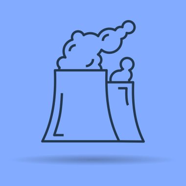 İki fabrika lüle doğrusal simgesi