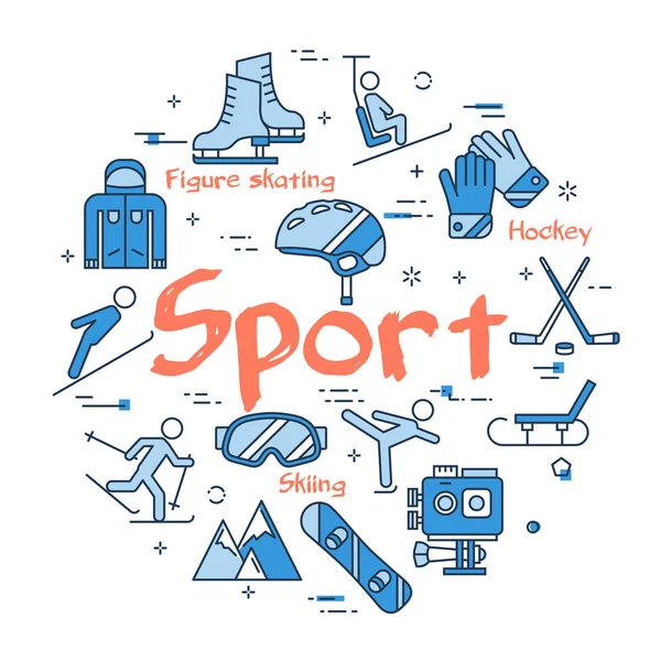 Синій концепт спорт — стоковий вектор