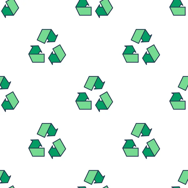 Vzor bezešvé ikonou zelená eco opakované použití — Stockový vektor