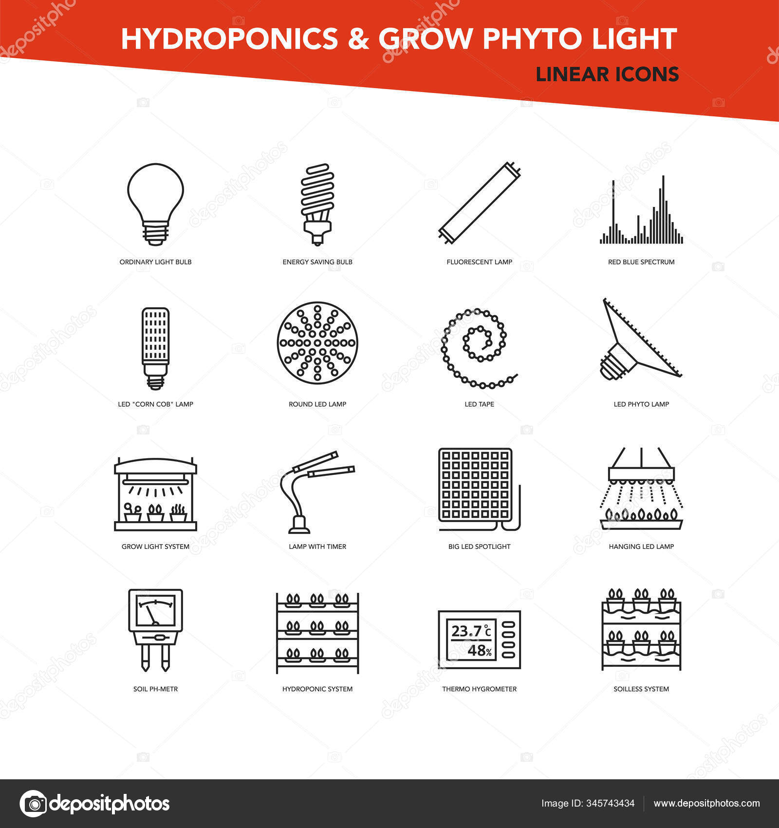 Four square template with phyto product Royalty Free Vector