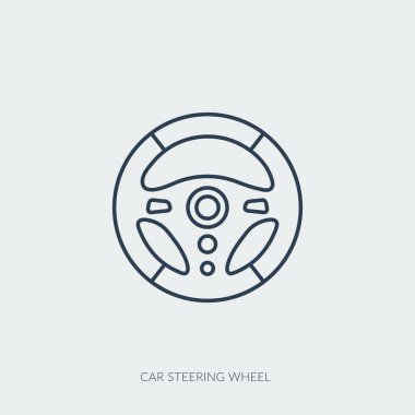 Araba parçasının vektör ana hatları simgesi - direksiyon