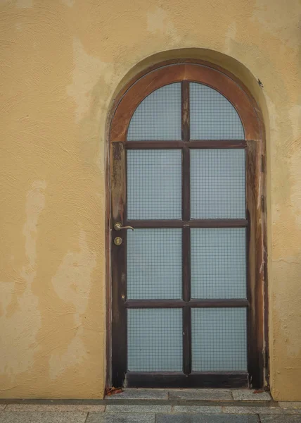 Closeup wooden door — Stock Photo, Image