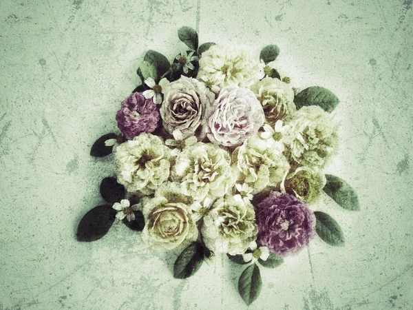 Linda rosa flor no fundo do vintage — Fotografia de Stock