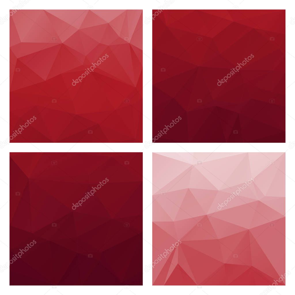 Set of polygonal vector backgrounds