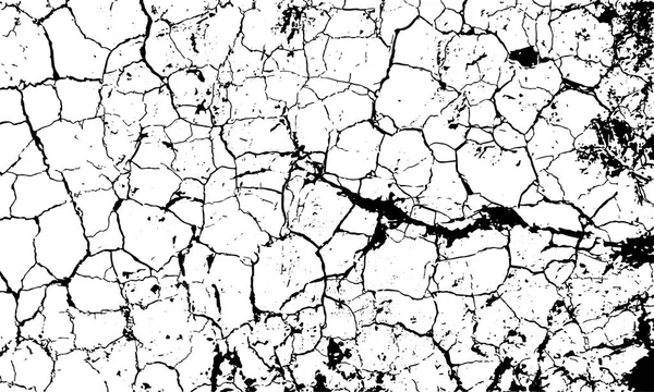 矢量纹理的干燥地表与谷物和污渍。垃圾抽象背景。心疼的裂纹的覆盖. — 图库矢量图片