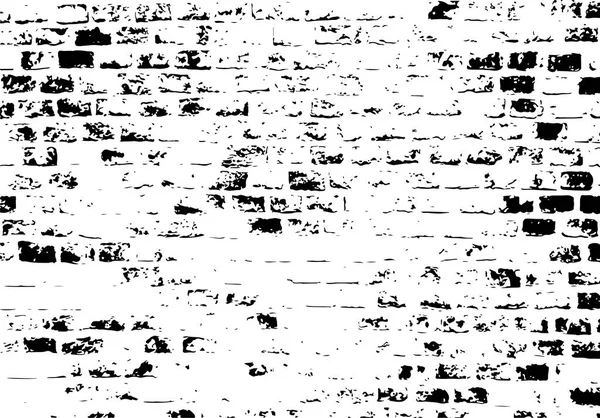 Textura de pared de ladrillo viejo. Fondo vectorial monocromo . — Archivo Imágenes Vectoriales