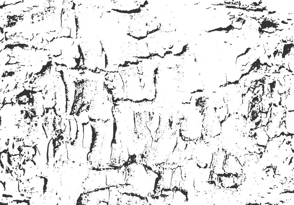 テクスチャを樹皮します。グランジの木製の背景。苦しめられたベクトルのオーバーレイ。黒と白な抽象的な面. — ストックベクタ