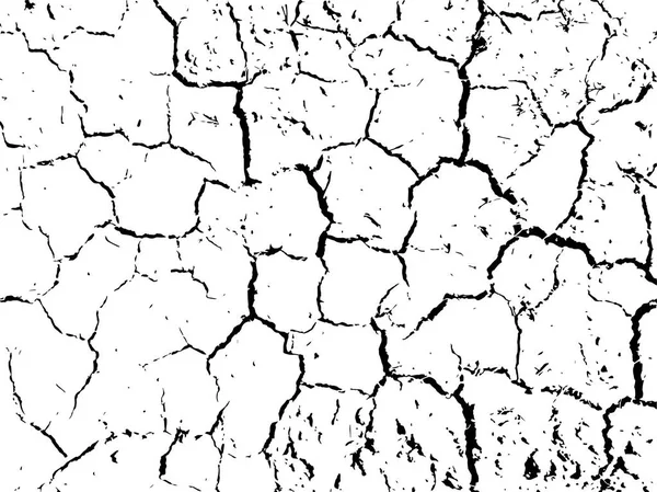 La struttura di incrinature di terra secca. Grunge sfondo astratto. Sovrapposizione vettoriale in difficoltà . — Vettoriale Stock