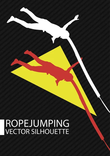 Ropejumping 少女 ropejump — ストックベクタ