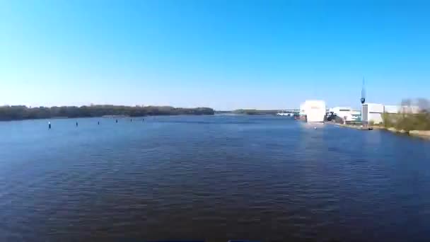 基尔运河通过时间的推移 — 图库视频影像