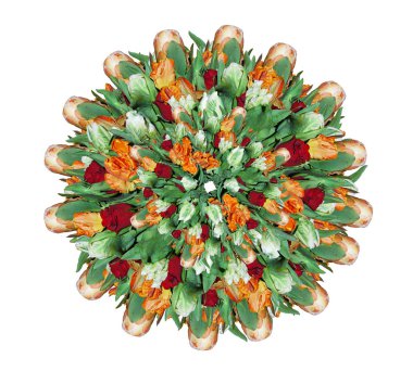 Çiçekli Yuvarlak kalıp