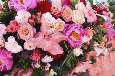 Arka plan için stilize buket