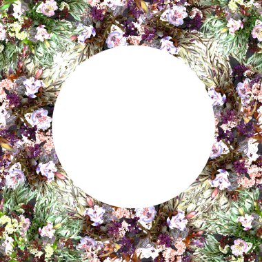 Çiçeklerle stilize arka plan deseni