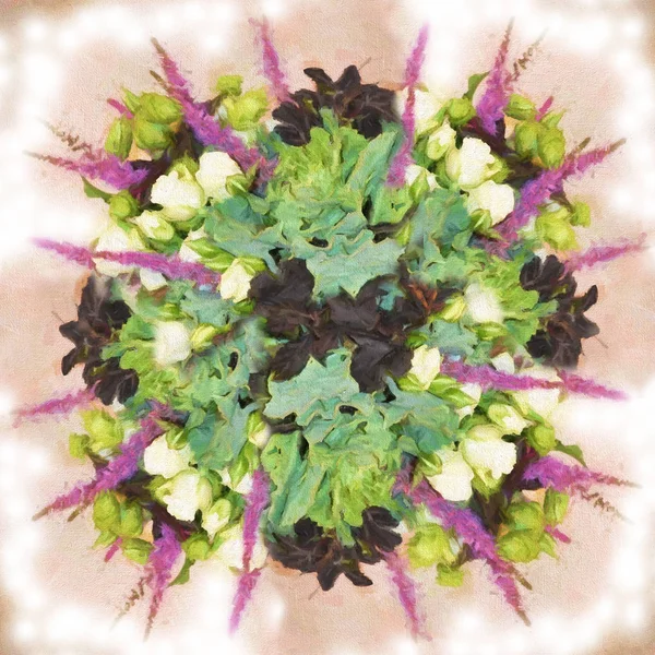 Krásná stylizované kytice — Stock fotografie