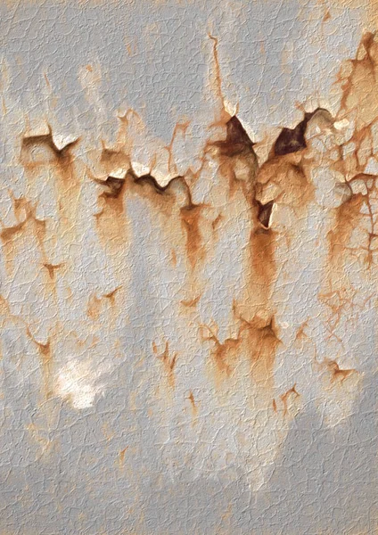 stilize çatlak soyma paslı duvar