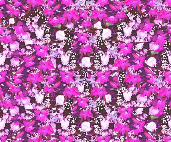 Gül ve orkide ile dikişsiz desen