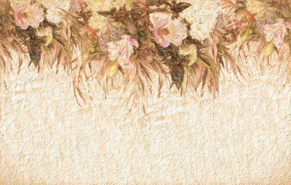 Stilize arka plan çiçek deseni