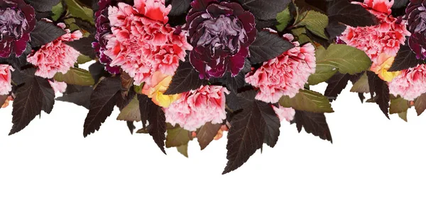 様式化されたフレームの花のパターン-クラウン、ガーランド — ストック写真