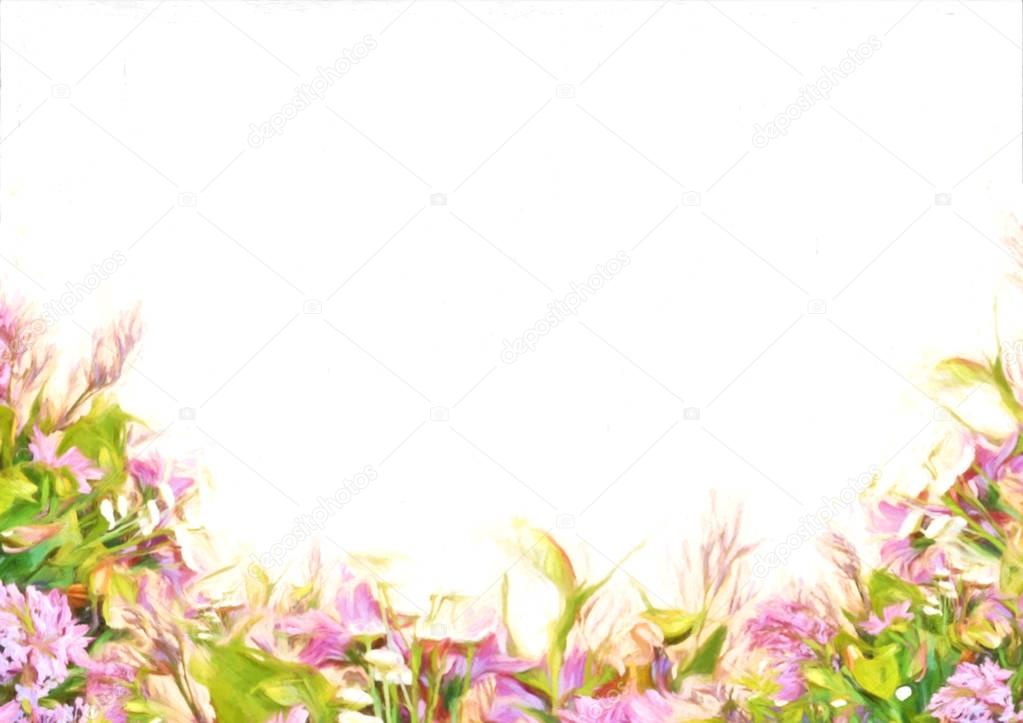 Stylized frame floral picture