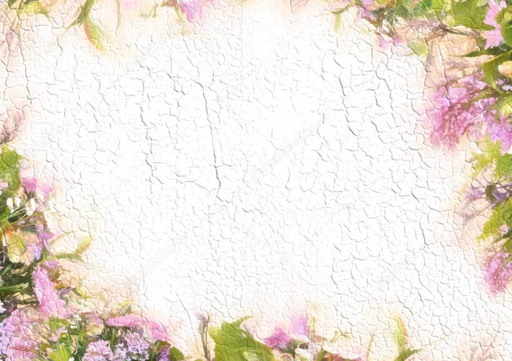 Stylized frame floral picture