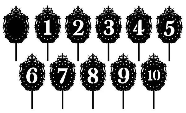 Rakamlarla masada Vintage standı