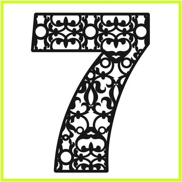 Vektör sayı yedi lazer kesim