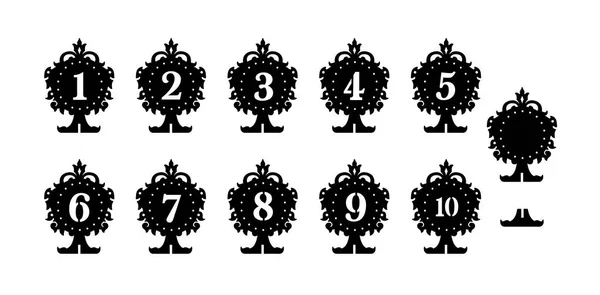 Rakamlarla masada Vintage standı