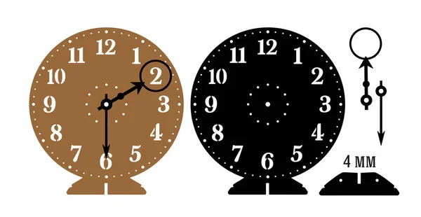 Kaide üzerinde zarif Arapça sayı saat