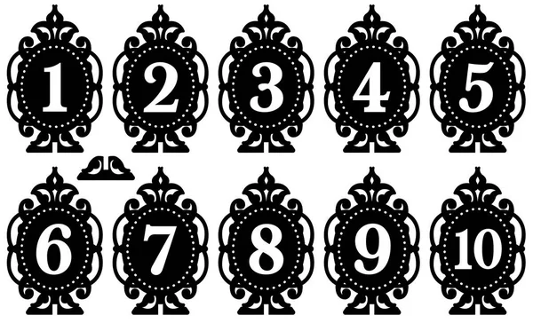 Rakamlarla masada Vintage standı