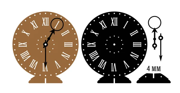 Kaide üzerinde zarif Romen rakamı saat