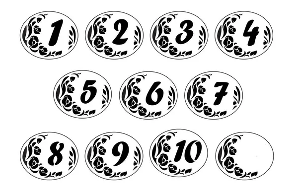 Konuklar tablolar lazer kesim için vektör numaraları. Ahşap / plastik figürler ve çiçeklerle. 