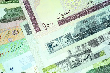 Yakın çekim İran banknot ve para birimi, Rials, Iran İslam Cumhuriyeti