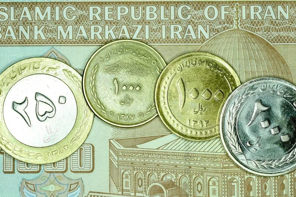 Close-up Iranian banknote and currency, Rials, Islamic Republic of Iran — Stock Photo, Image
