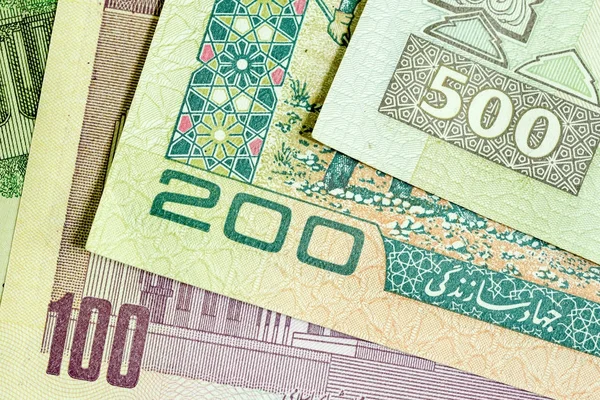 伊朗伊斯兰共和国里亚尔, 伊朗钞票和货币的特写 — 图库照片