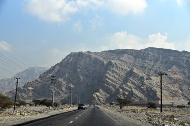 Yol Jais dağlara, Jebel Jais, Ras Al Khaimah, Birleşik Arap 