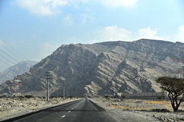 Yol Jais dağlara, Jebel Jais, Ras Al Khaimah, Birleşik Arap 